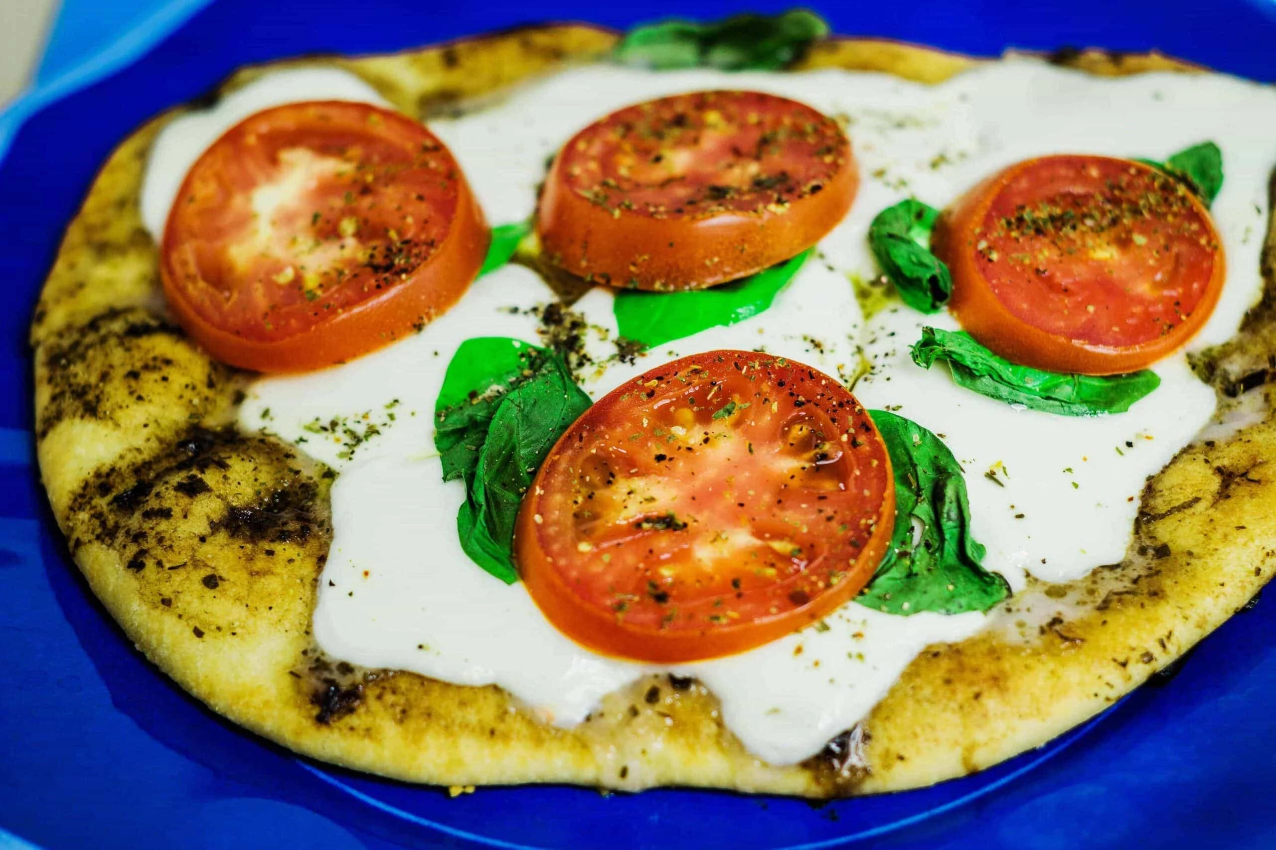 Caprese Grilled Pizza  scaled