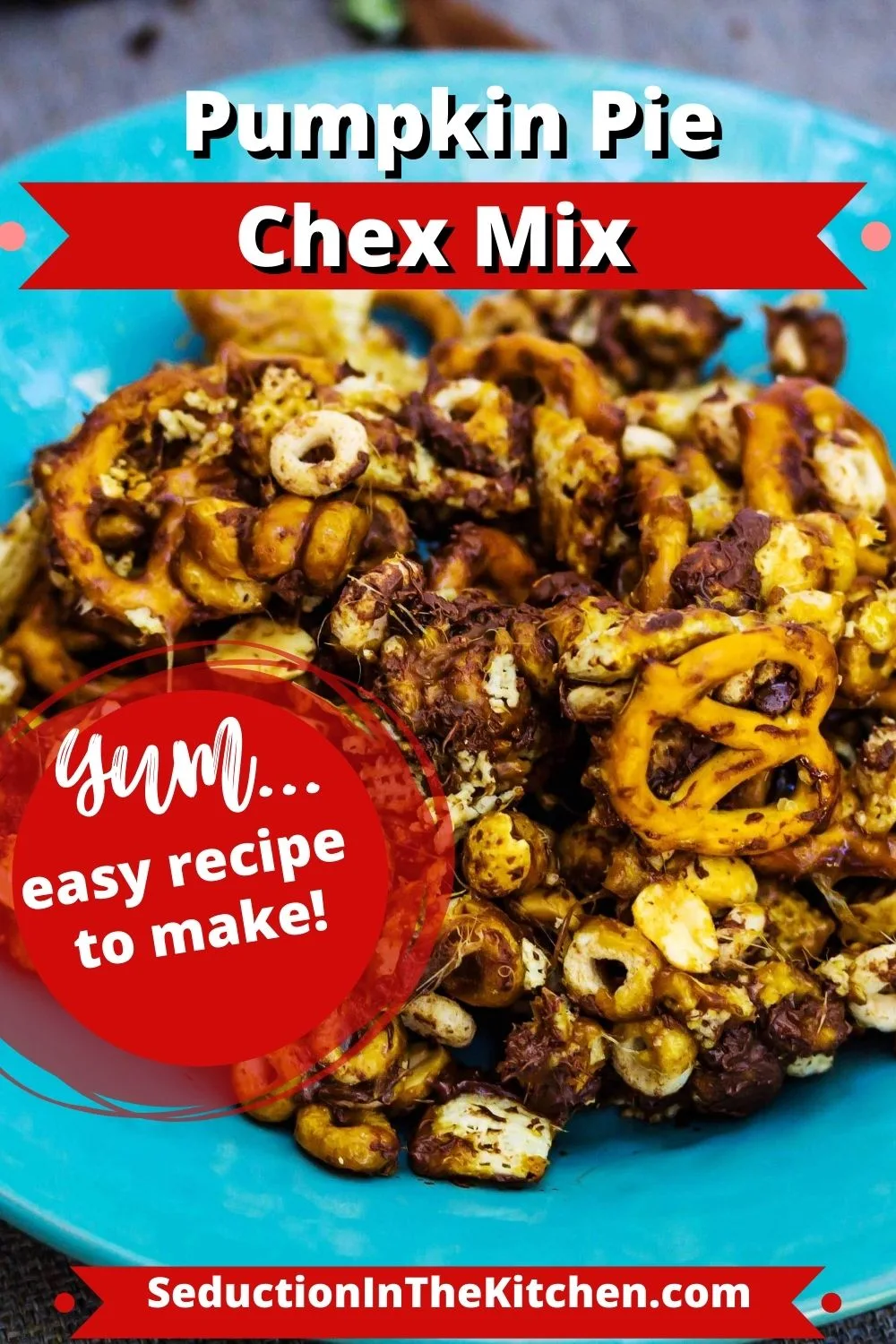 Pumpkin Pie Chex Mix {Chocolate Pumpkin Snack Mix}