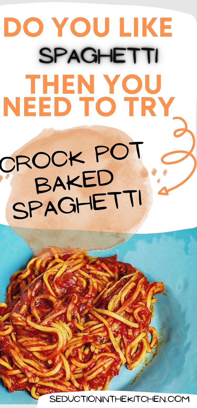 Crock Pot Baked Spaghetti {Easy Spaghetti Recipe}