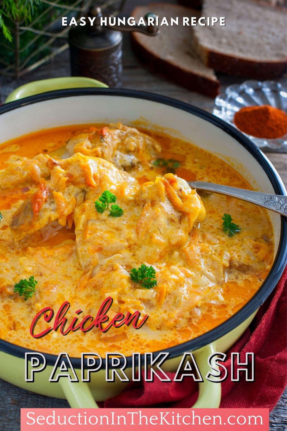 Chicken Paprikash {Easy and Yummy Hungarian Recipe}