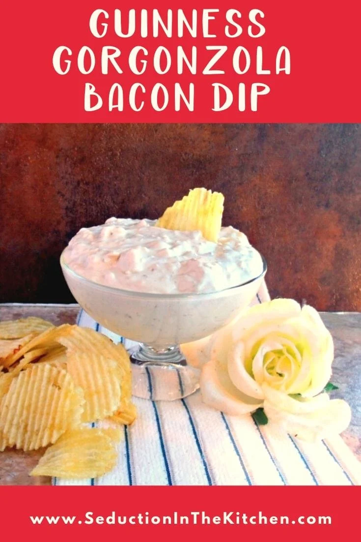 Guinness Gorgonzola Bacon Dip {The Simple Ultimate Chip Dip} Guinness Gorgonzola Bacon Dip title