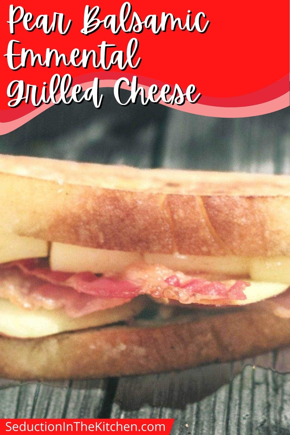 Pear Balsamic Emmental Grilled Cheese {French Sandwich}