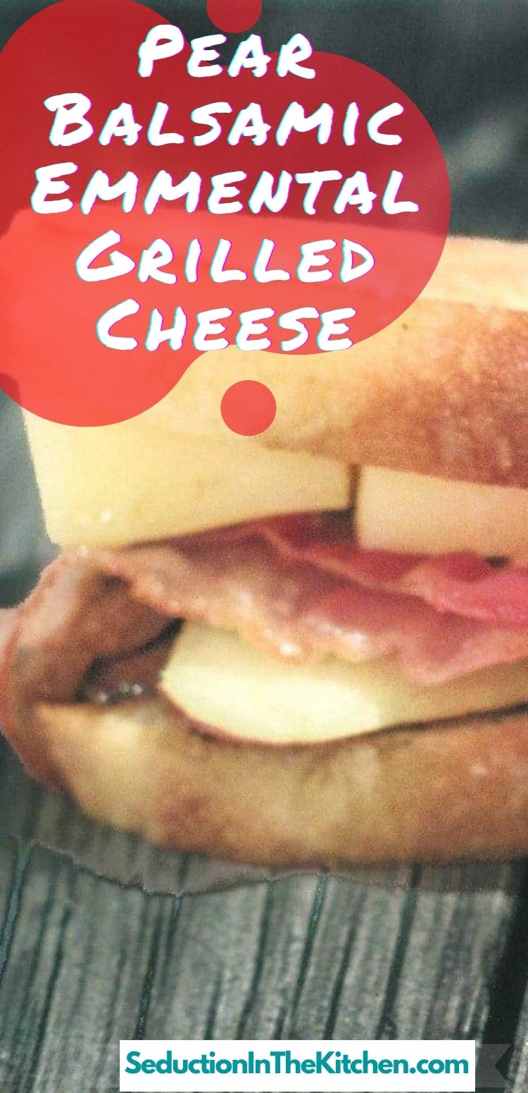 Pear Balsamic Emmental Grilled Cheese {French Sandwich}