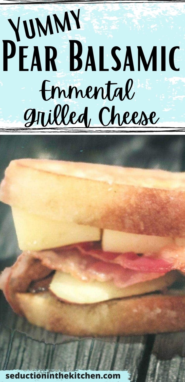 Pear Balsamic Emmental Grilled Cheese {French Sandwich}