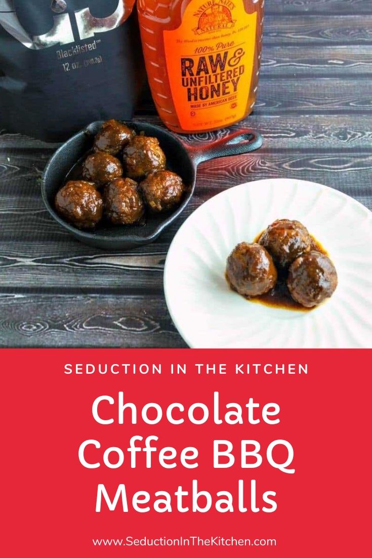 Chocolate Coffee Bbq Meatballs Pin