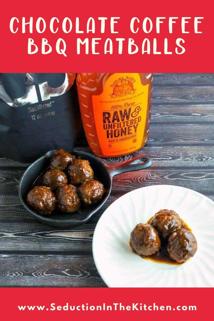 Chocolate Coffee Bbq Meatballs Title