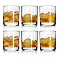 Rock Style Old Fashioned Whiskey Glasses 11 Ounce, Short Glasses For Camping/Party,Set Of 6