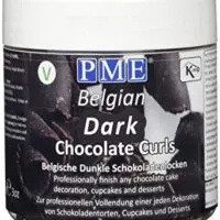 PME Belgian Dark Chocolate Curls for Decorating Cake Muffin Cupcake Desserts 85g