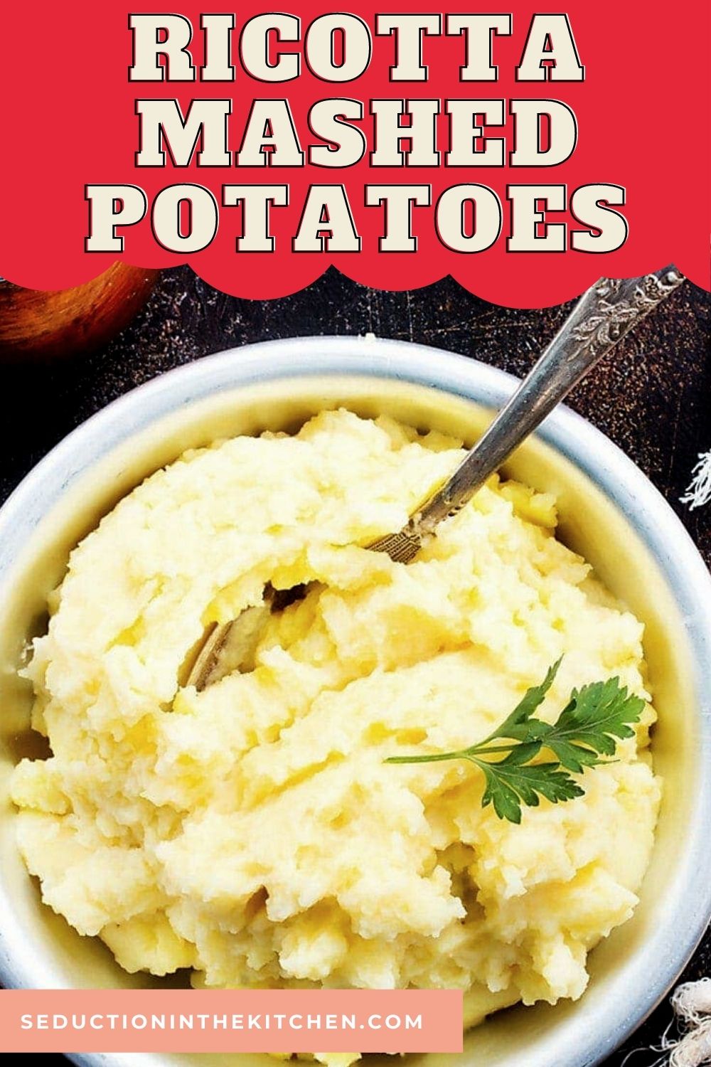 Simple Ricotta Mashed Potatoes {Garlic Ricotta Flavor}