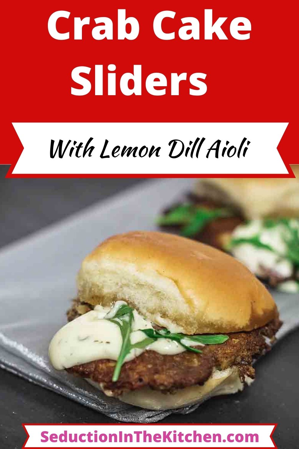Crab Cake Sliders {Easy Crab Cake Sauce Lemon Dill Aioli}