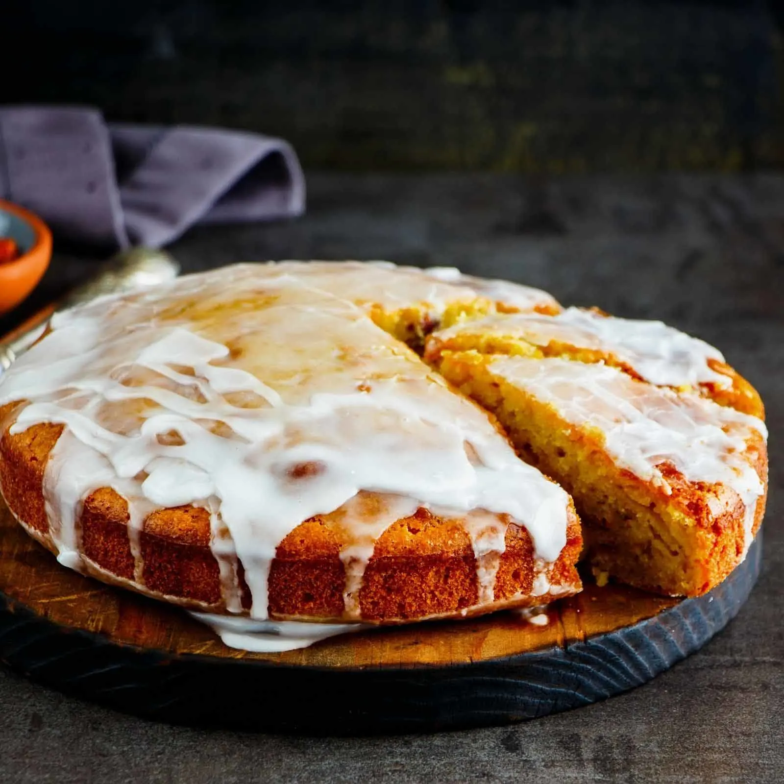 Eggnog Coffee Cake With White Chocolate Glaze