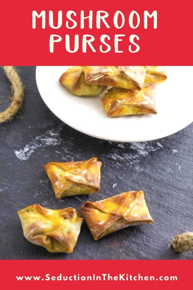 Mushroom Purses {Easy Finger Food Ideas} Mushroom Purses title