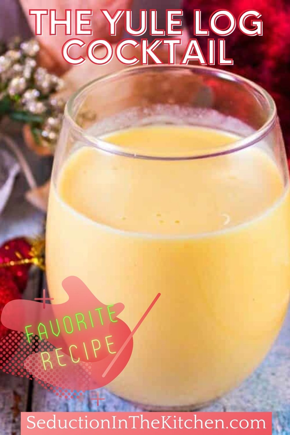 The Yule Log Cocktail {Eggnog Cocktail With Fireball Whisky}