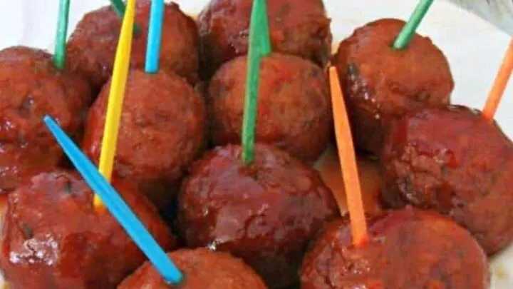 Cherry Spiced Meatballs {Effortless Appetizer Meatballs} cherry spiced meatballs