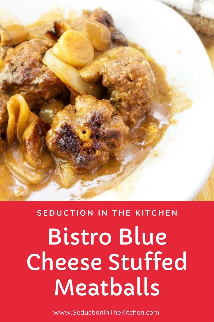 Bistro Blue Cheese Stuffed Meatballs pin