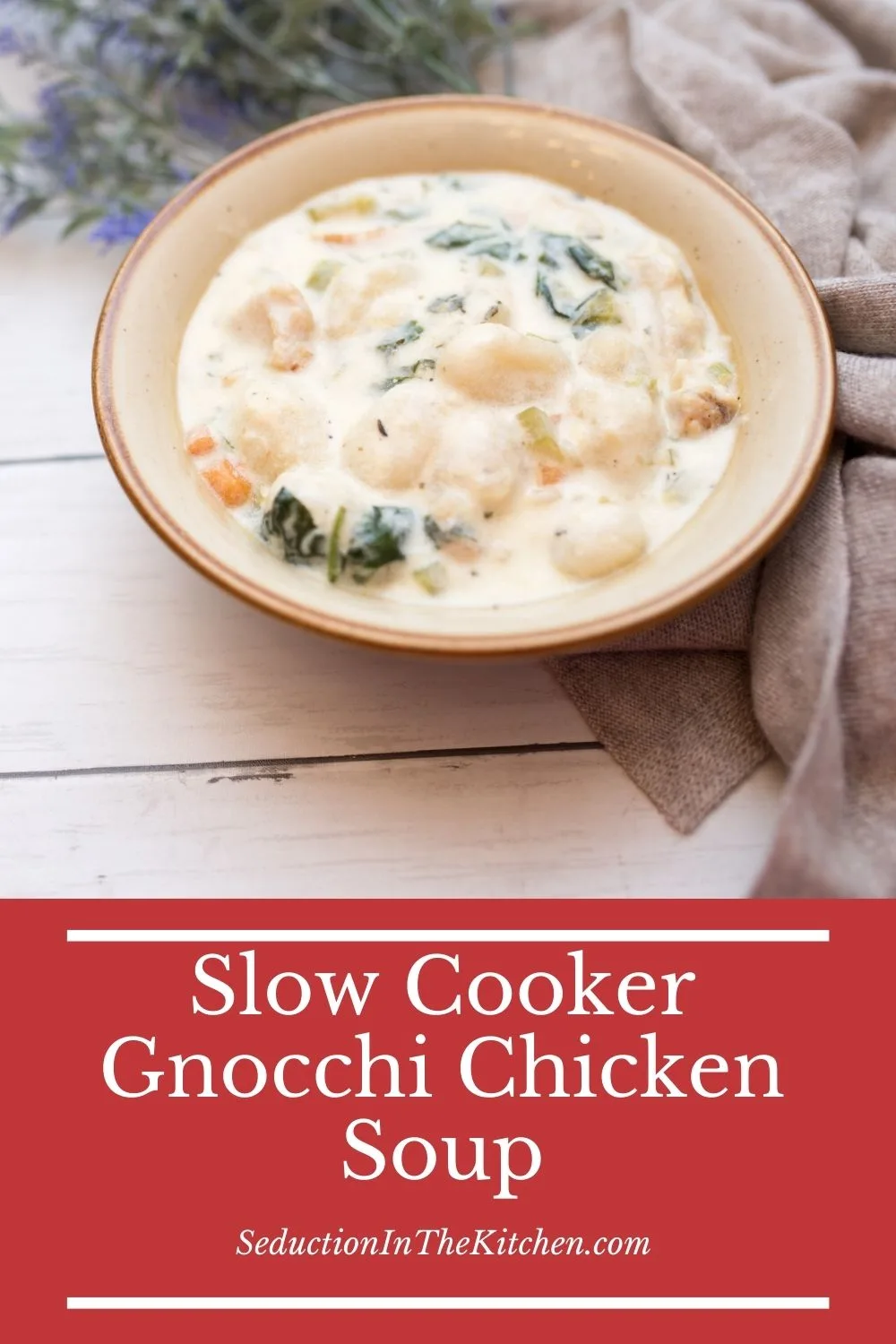 Slow Cooker Gnocchi Chicken Soup (Easy Soup Recipe}