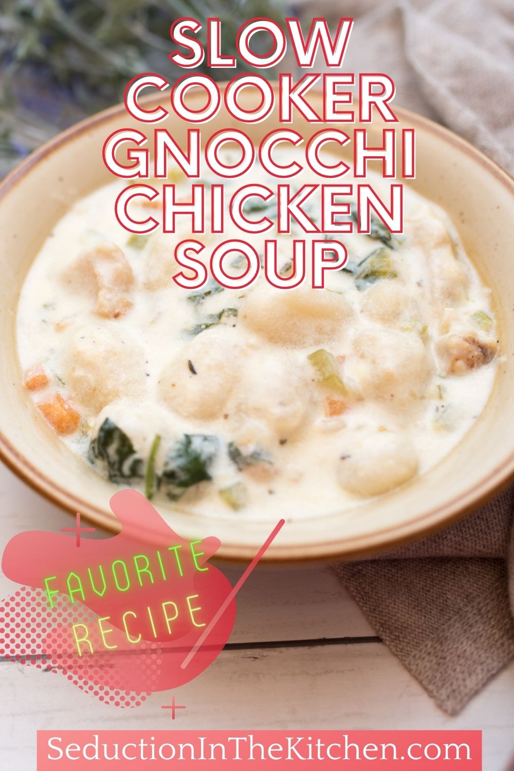 Slow Cooker Gnocchi Chicken Soup (Easy Soup Recipe}
