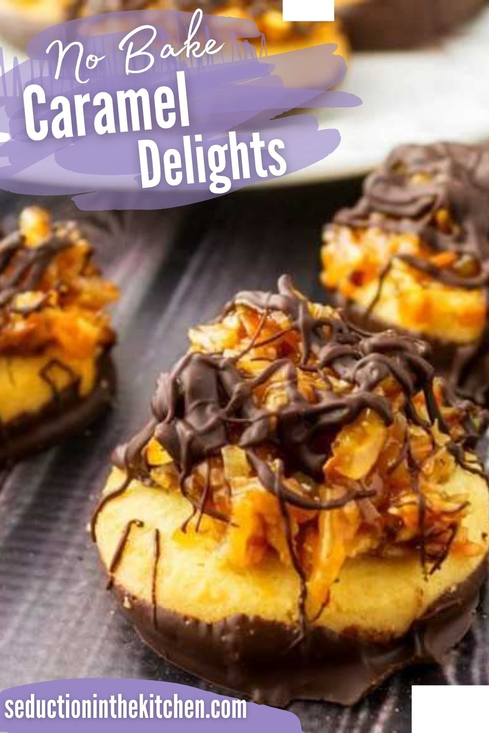 No Bake Caramel Delights {Girl Scout Cookies Caramel Delites}