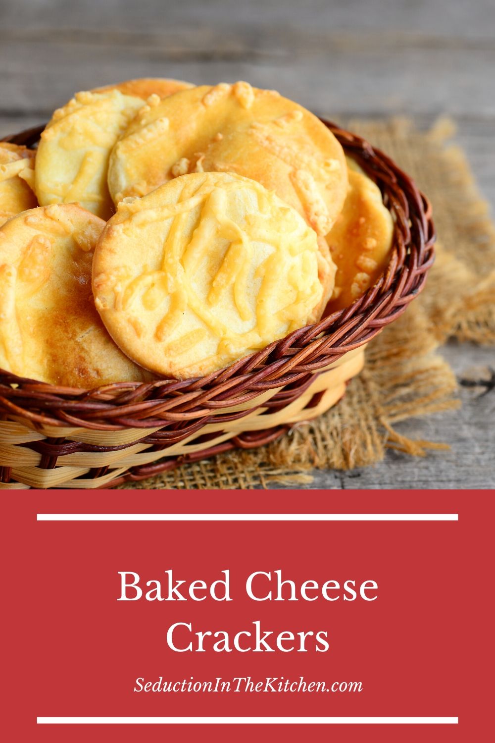 Baked Cheese Crackers pin