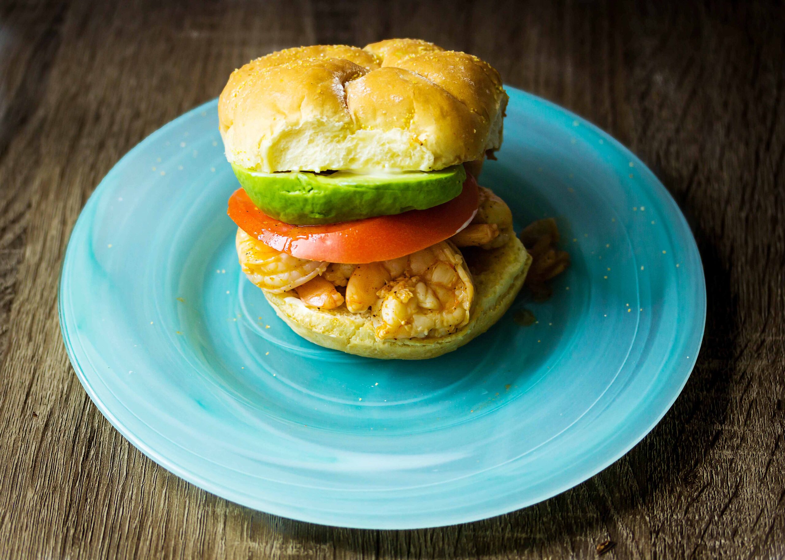 Cajun Shrimp Burger Simple Burger Recipe With Avocado Mayo