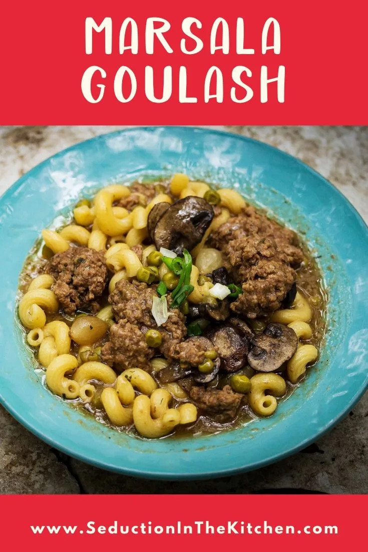 Marsala Goulash {Simple Goulash Recipe For Your Slow Cooker} Marsala Goulash title