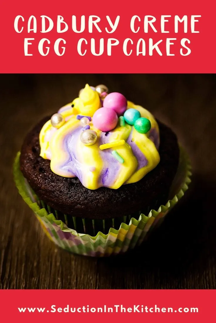 Cadbury Creme Egg Cupcakes {Simple Easter Cupcakes} Cadbury Creme Egg Cupcakes title