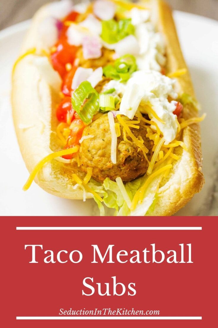 Taco Meatball Sub {Easy Frozen Meatballs Recipe}