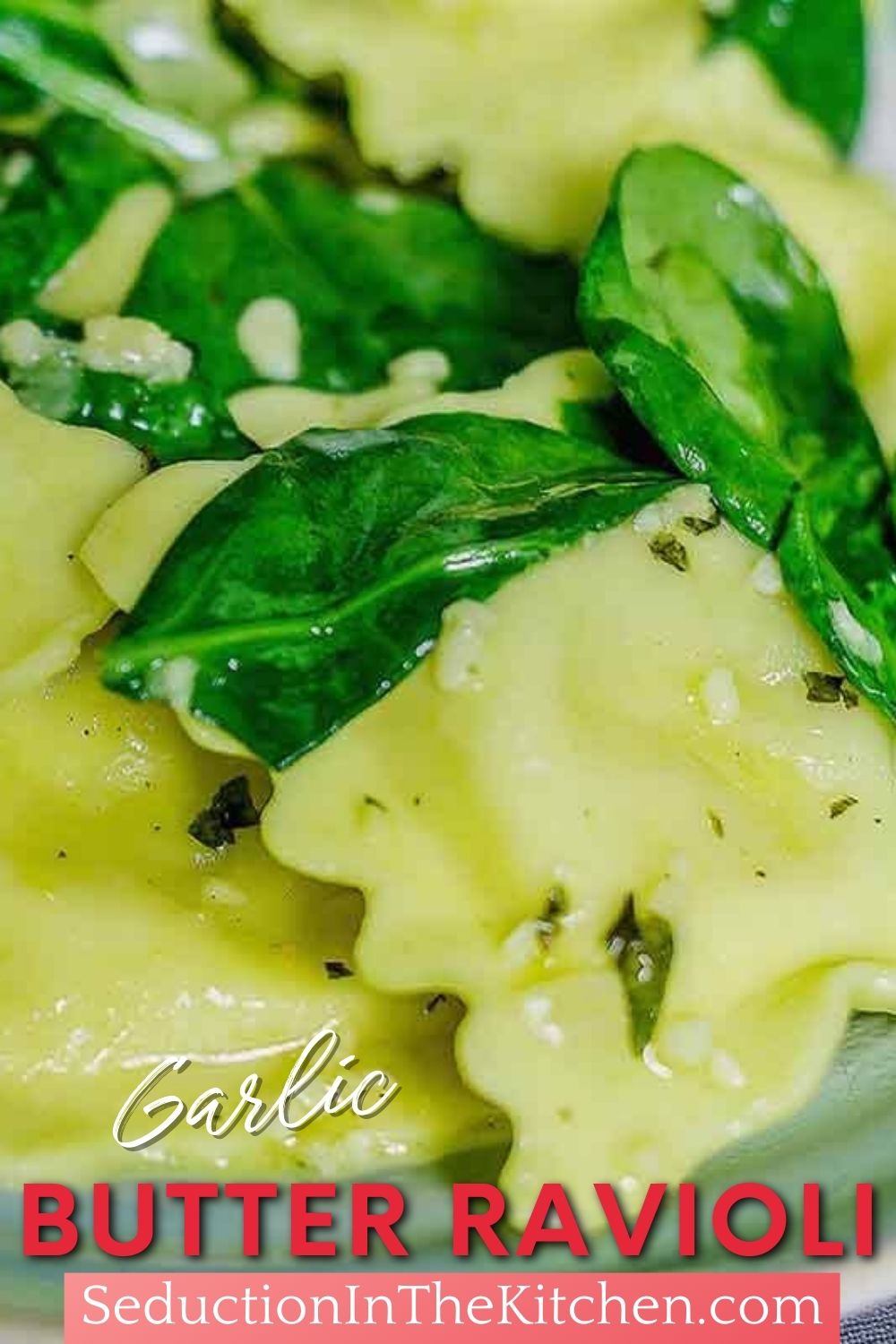 Garlic Butter Ravioli With Spinach {Easy Pasta Dish}