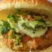 Mexican Salmon Burger With Slaw {South Of The Border Mexican Burger}