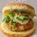 Mexican Salmon Burger With Slaw {South Of The Border Mexican Burger}