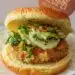 Mexican Salmon Burger With Slaw {South Of The Border Mexican Burger}