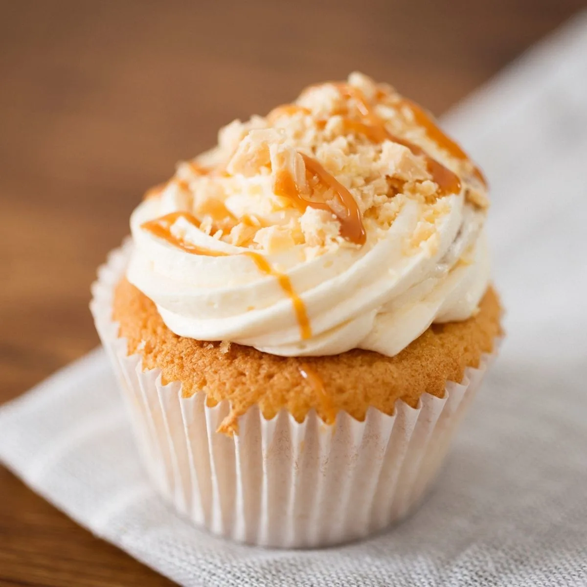 Apple Pie Cupcakes with Caramel Buttercream