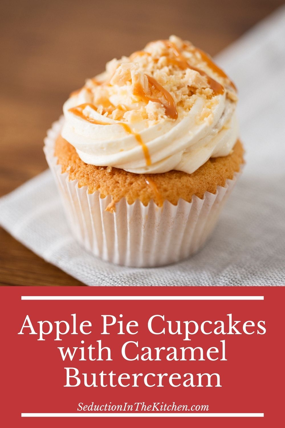 Apple Pie Cupcakes with Caramel Buttercream