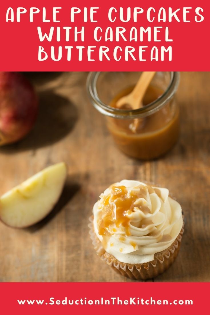 Apple Pie Cupcakes with Caramel Buttercream