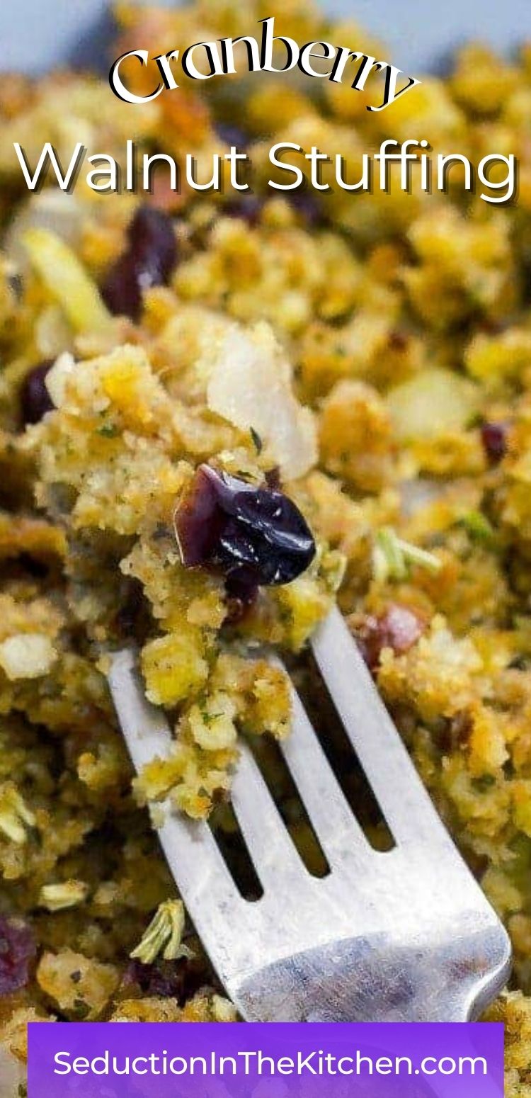 Cranberry Walnut Stuffing {Simple Stuffing Recipe}