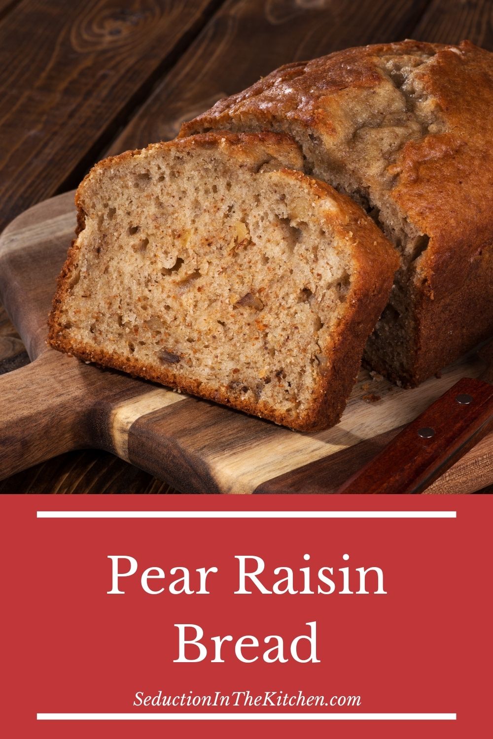 Pear Raisin Bread {Simple Quick Bread Recipe}