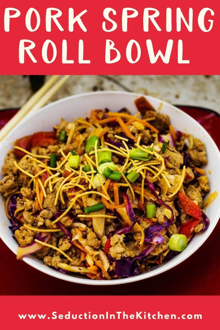 Pork Spring Roll Bowl {Simple One Dish Meal}