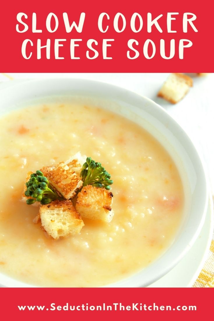 Slow Cooker Cheese Soup {Easy Velveeta Cheese Recipe}