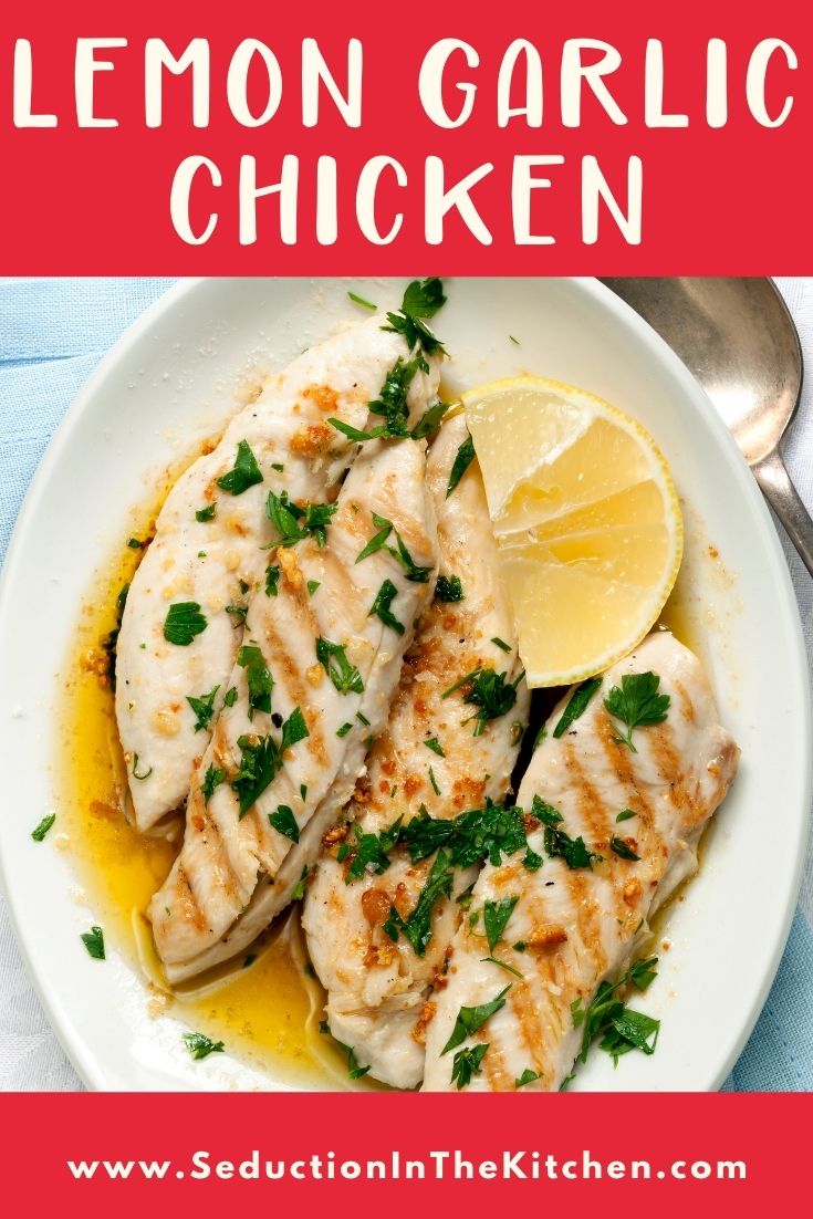 Lemon Garlic Chicken {Easy Grilled Breast Chicken Recipe}